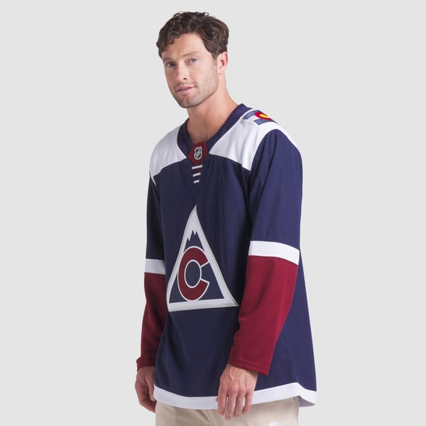 Men's Colorado Avalanche Fanatics Navy Alternate Premium Custom Jersey - Image 5