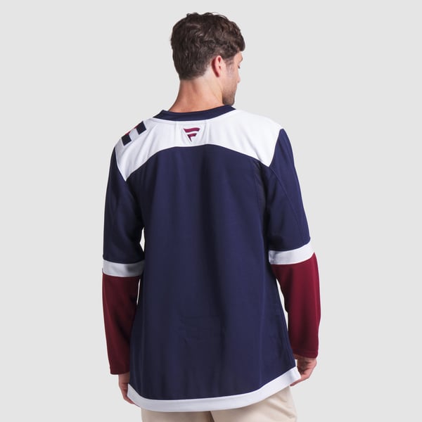 Men's Colorado Avalanche Fanatics Navy Alternate Premium Custom Jersey - Image 6