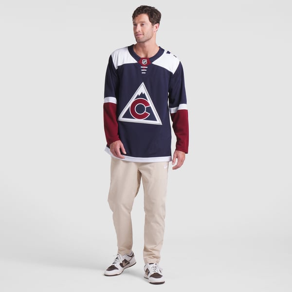 Men's Colorado Avalanche Fanatics Navy Alternate Premium Custom Jersey - Image 7