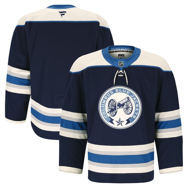 Men's Columbus Blue Jackets Fanatics Navy Alternate Authentic Pro Jersey - Image 2