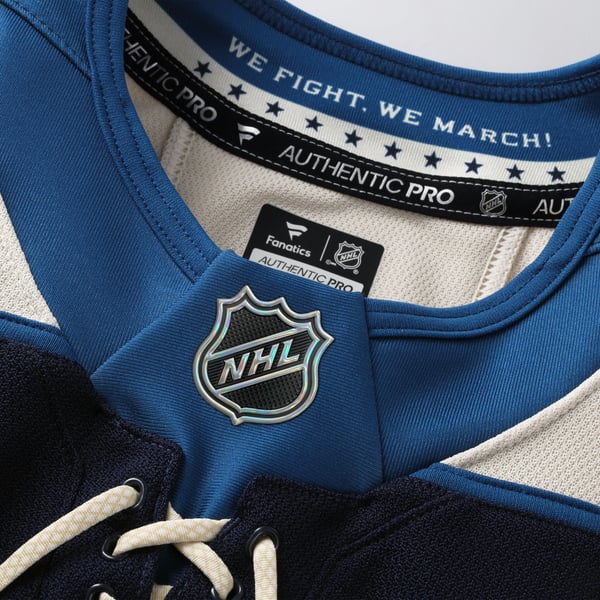 Men's Columbus Blue Jackets Fanatics Navy Alternate Authentic Pro Jersey - Image 5