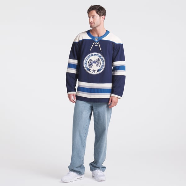 Men's Columbus Blue Jackets Fanatics Navy Alternate Premium Jersey - Image 7