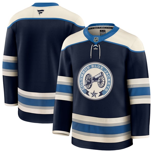 Men's Columbus Blue Jackets Fanatics Navy Alternate Premium Jersey - Image 1