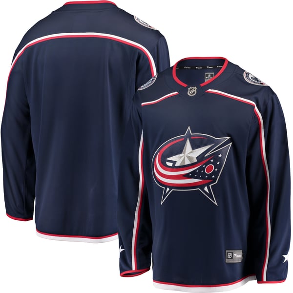 Men's Columbus Blue Jackets Fanatics Navy Breakaway Home Jersey - Image 1