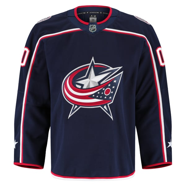 Men's Columbus Blue Jackets Fanatics Navy Home Authentic Pro Custom Jersey - Image 3