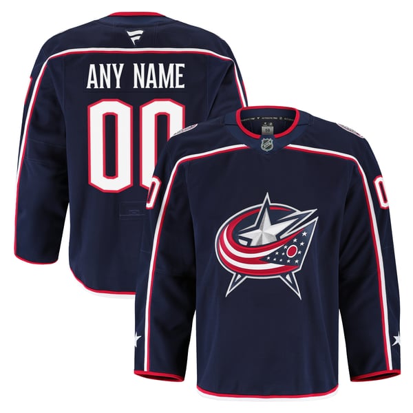 Men's Columbus Blue Jackets Fanatics Navy Home Authentic Pro Custom Jersey - Image 1
