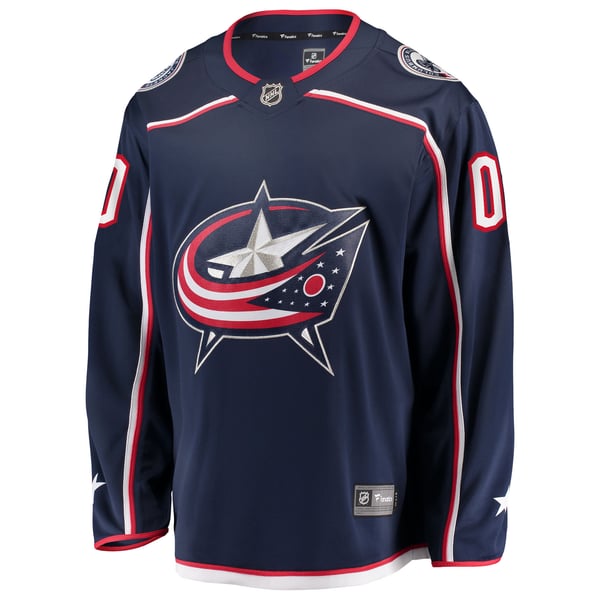 Men's Columbus Blue Jackets Fanatics Navy Home Breakaway Custom Jersey - Image 3