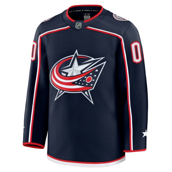 Men's Columbus Blue Jackets Fanatics Navy Home Premium Custom Jersey - Image 3