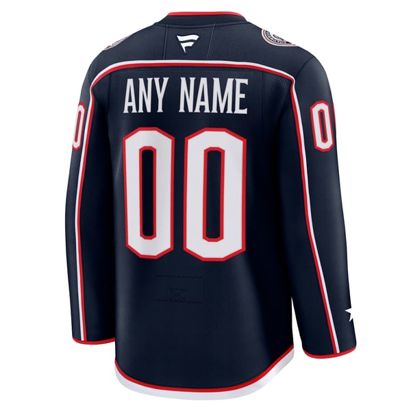Men's Columbus Blue Jackets Fanatics Navy Home Premium Custom Jersey - Image 4