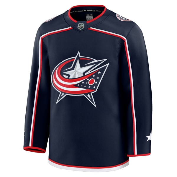 Men's Columbus Blue Jackets Fanatics Navy Home Premium Jersey - Image 3