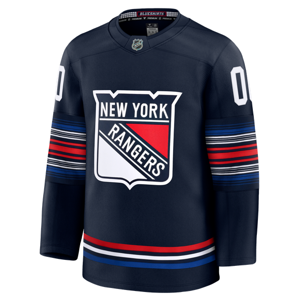Men's New York Rangers Fanatics Navy Alternate Premium Custom Jersey - Image 3