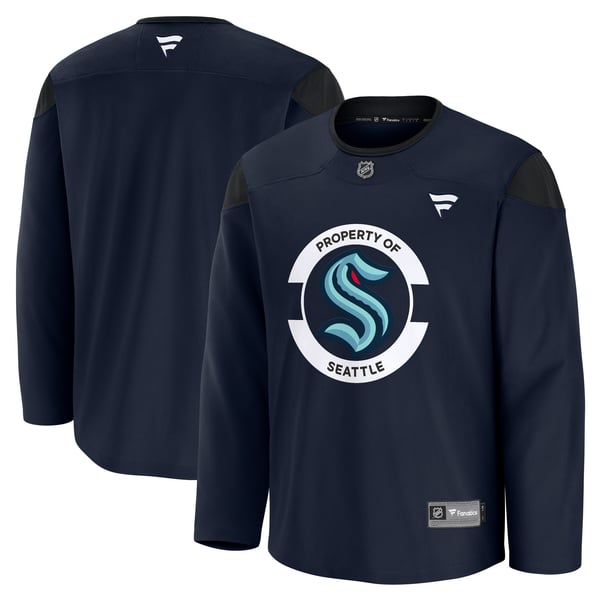 Men's Seattle Kraken Fanatics Navy Practice Jersey - Image 1