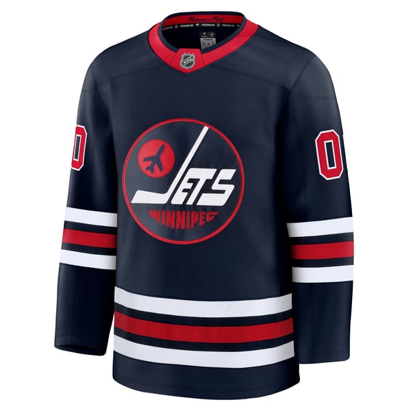 Men's Winnipeg Jets Fanatics Navy Alternate Premium Custom Jersey - Image 3
