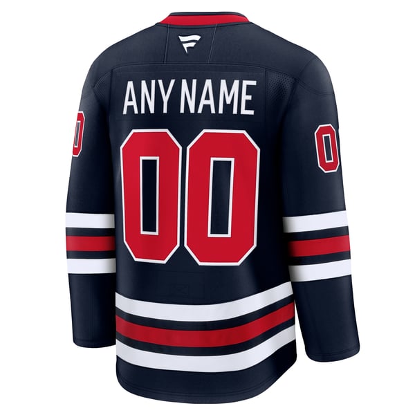 Men's Winnipeg Jets Fanatics Navy Alternate Premium Custom Jersey - Image 4