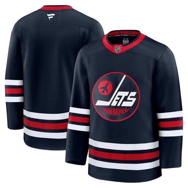 Men's Winnipeg Jets Fanatics Navy Alternate Premium Jersey - Image 1