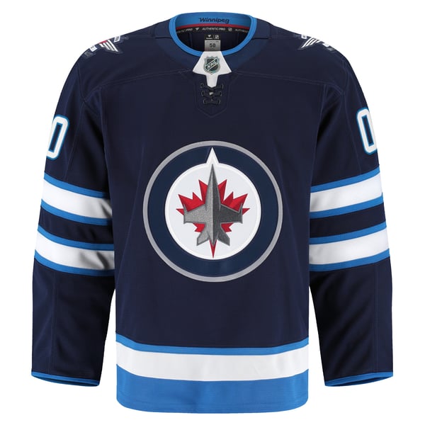 Men's Winnipeg Jets Fanatics Navy Home Authentic Pro Custom Jersey - Image 3