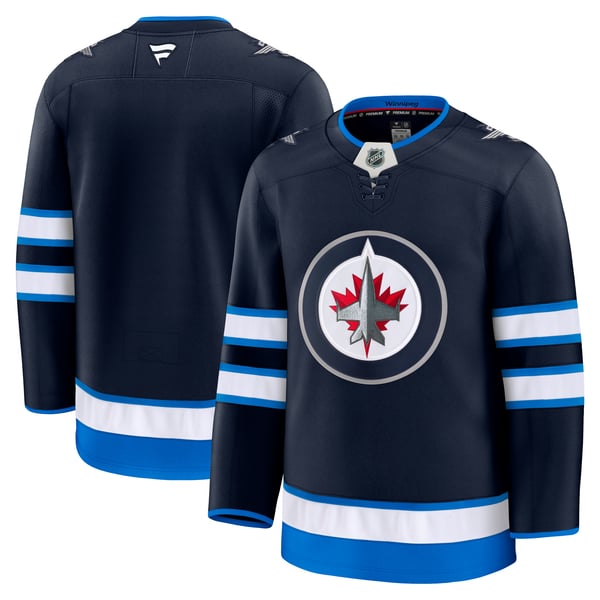 Men's Winnipeg Jets Fanatics Navy Home Premium Jersey - Image 2