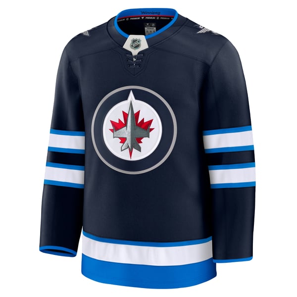 Men's Winnipeg Jets Fanatics Navy Home Premium Jersey - Image 3