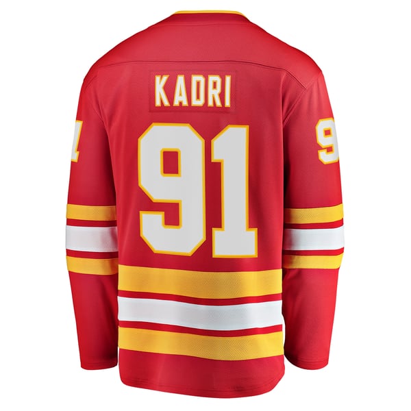 Men's Calgary Flames Nazem Kadri Fanatics Red Home Breakaway Player Jersey - Image 4