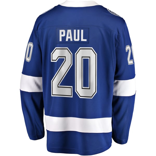 Men's Tampa Bay Lightning Nicholas Paul Fanatics Blue Home Breakaway Player Jersey - Image 4