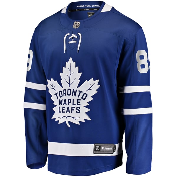 Men's Toronto Maple Leafs Nicholas Robertson Fanatics Blue Home Premier Breakaway Player Jersey - Image 3