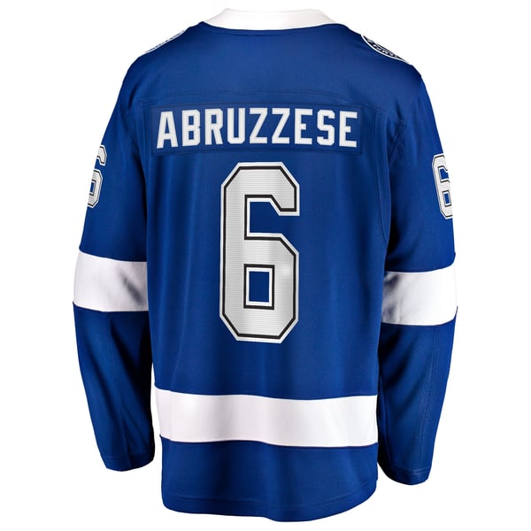 Men's Tampa Bay Lightning Nick Abruzzese Fanatics Blue Home Breakaway Jersey - Image 4