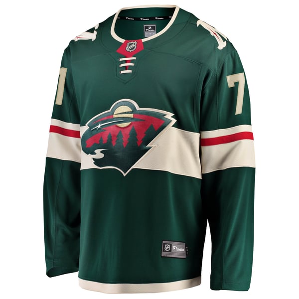 Men's Minnesota Wild Nick Foligno Fanatics Green Home Breakaway Jersey - Image 3