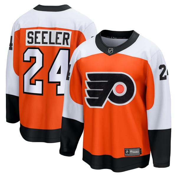 Men's Philadelphia Flyers Nick Seeler Fanatics Orange Home Breakaway Jersey - Image 1