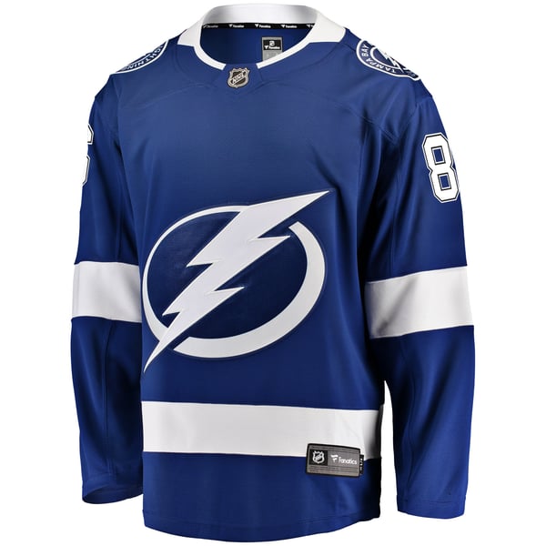 Men's Tampa Bay Lightning Nikita Kucherov Fanatics Blue  Breakaway Jersey - Image 3