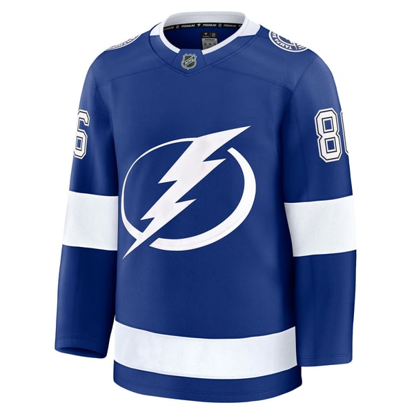 Men's Tampa Bay Lightning Nikita Kucherov Fanatics Blue Home Premium Jersey - Image 3