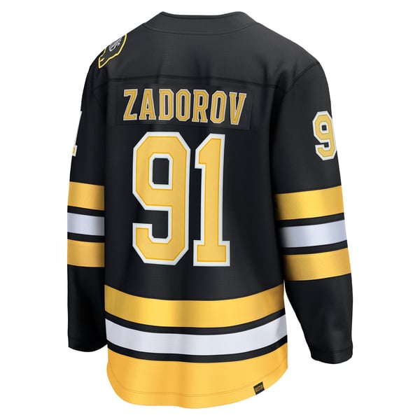 Men's Boston Bruins Nikita Zadorov Fanatics Black Home Breakaway Player Jersey