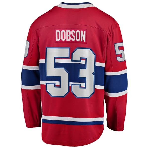 Men's Montreal Canadiens Noah Dobson Fanatics Red Home Breakaway Jersey - Image 4