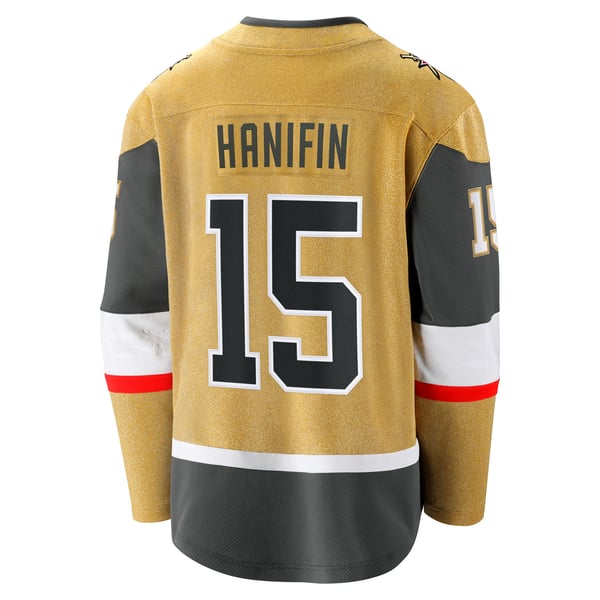 Men's Vegas Golden Knights Noah Hanifin Fanatics Gold Home Breakaway Jersey - Image 4