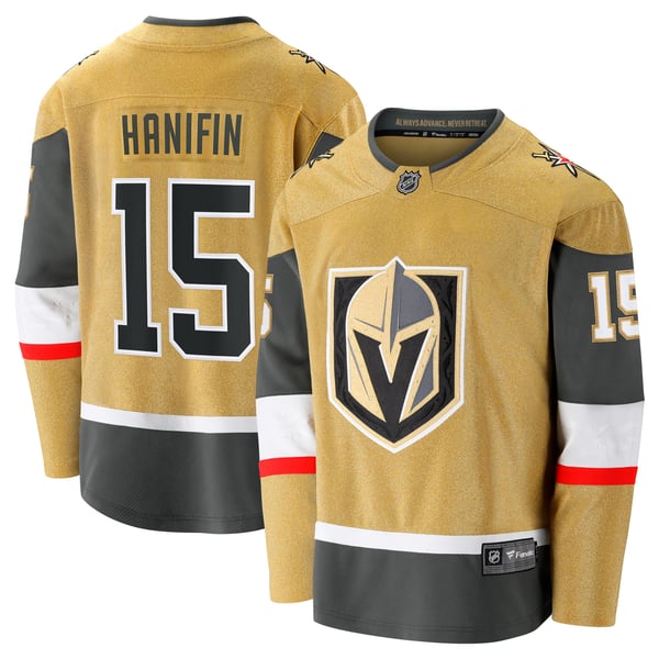 Men's Vegas Golden Knights Noah Hanifin Fanatics Gold Home Breakaway Jersey - Image 1
