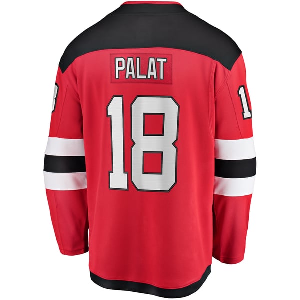 Men's New Jersey Devils Ondrej Palat Fanatics Red Home Breakaway Player Jersey - Image 4