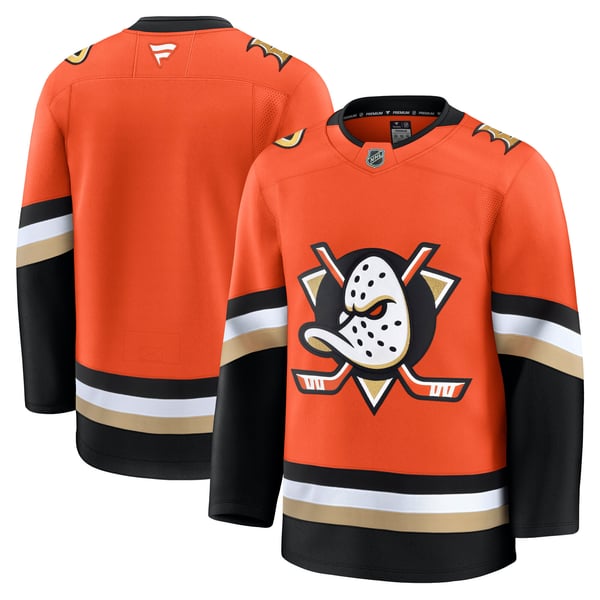 Men's Anaheim Ducks Fanatics Orange Home Premium Jersey