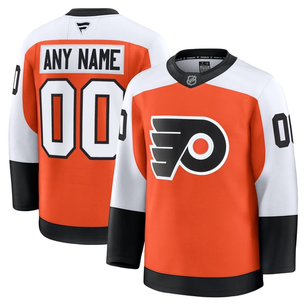 Men's Philadelphia Flyers Fanatics Orange Home Premium Custom Jersey - Image 2