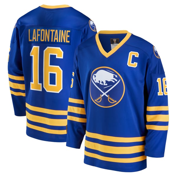 Men's Buffalo Sabres Pat LaFontaine Fanatics Royal Breakaway Retired Player Jersey - Image 1