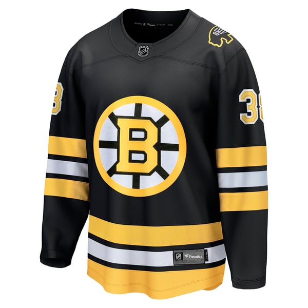 Men's Boston Bruins Patrick Brown Fanatics Black Home Breakaway Player Jersey