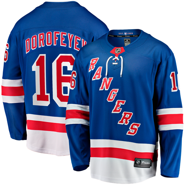 Men's New York Rangers Pavel Dorofeyev Fanatics Blue Home Breakaway Jersey - Image 1