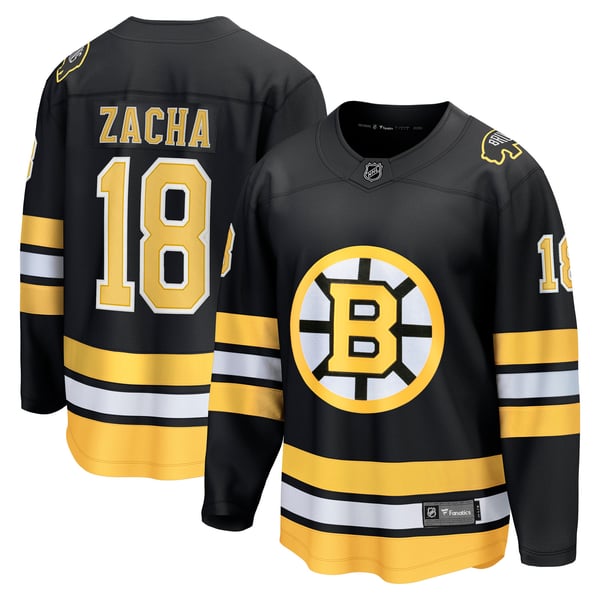 Men's Boston Bruins Pavel Zacha Fanatics Black Home Breakaway Player Jersey