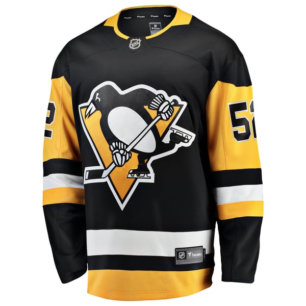 Men's Pittsburgh Penguins Philip Kemp Fanatics Black Home Breakaway Jersey - Image 3