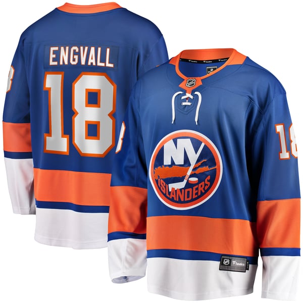 Men's New York Islanders Pierre Engvall Fanatics Blue Home Premier Breakaway Player Jersey - Image 2