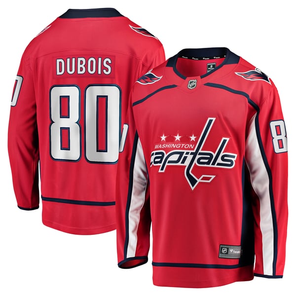Men's Washington Capitals Pierre-Luc Dubois Fanatics Red Home Premier Breakaway Player Jersey - Image 1