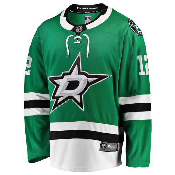 Men's Dallas Stars Radek Faksa Fanatics Kelly Green Home Breakaway Jersey - Image 3