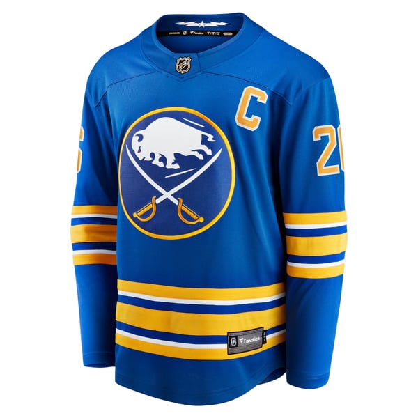 Men's Buffalo Sabres Rasmus Dahlin Fanatics Royal Home Captain Patch Breakaway Jersey - Image 3