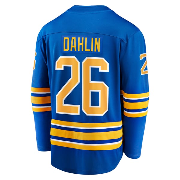 Men's Buffalo Sabres Rasmus Dahlin Fanatics Royal Home Captain Patch Breakaway Jersey - Image 4