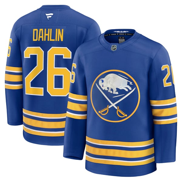 Men's Buffalo Sabres Rasmus Dahlin Fanatics Royal Home Premium Jersey - Image 1