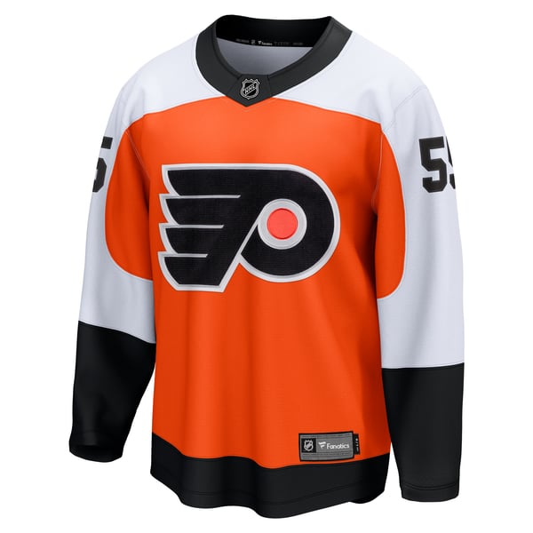 Men's Philadelphia Flyers Rasmus Ristolainen Fanatics Orange Home Breakaway Jersey - Image 3