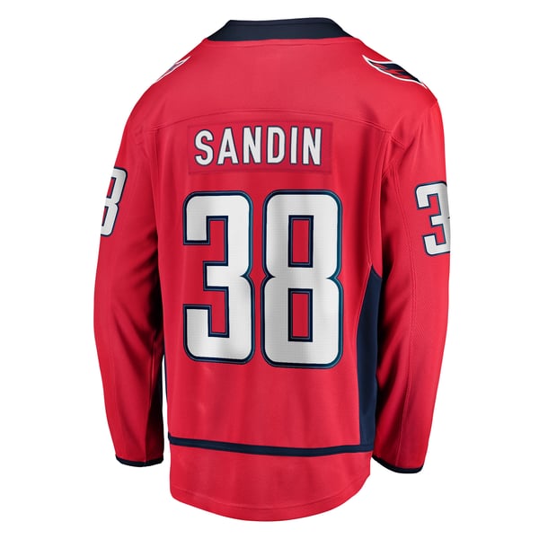 Men's Washington Capitals Rasmus Sandin Fanatics Red Home Breakaway Jersey - Image 4